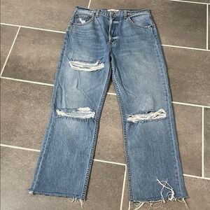 Reformation Cynthia High Relaxed Distressed Jeans size 29X27